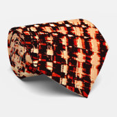 オレンジ色の濃い十字型の傷と影 ネクタイ (ロール)