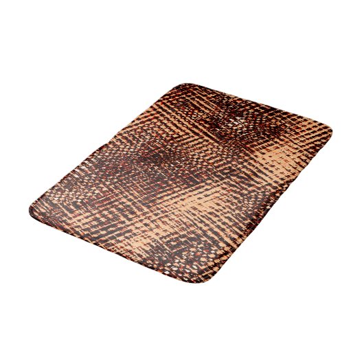 オレンジ色の濃い十字型の傷と影 バスマット (アングル)