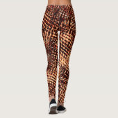 オレンジ色の濃い十字型の傷と影 レギンス (裏面)