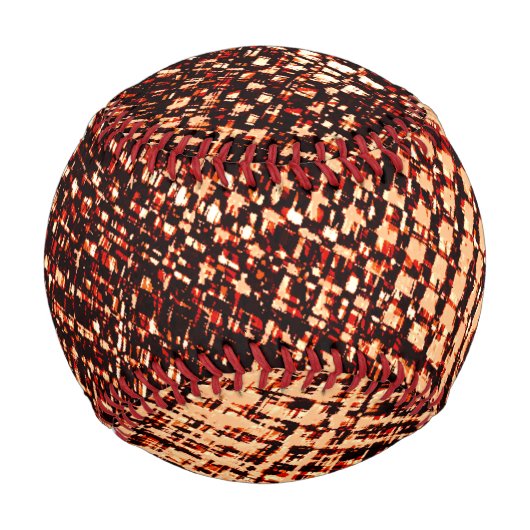 オレンジ色の濃い十字型の傷と影 野球ボール (正面)