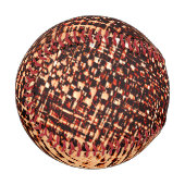 オレンジ色の濃い十字型の傷と影 野球ボール (正面左)