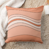 オレンジ色の濃淡のレイヤードライン装飾用クッション クッション (ブランケット)