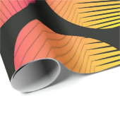 オレンジ色の火のシュで継ぎ目のない図形の円 ラッピングペーパー (ロールコーナー)