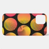 オレンジ色の火のシュで継ぎ目のない図形の円 Case-Mate iPhoneケース (裏面 (横))