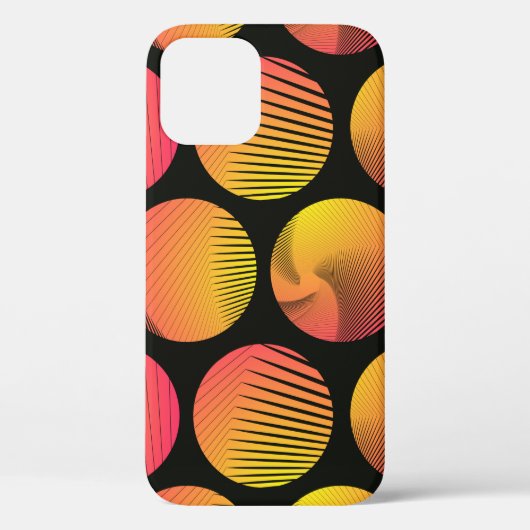 オレンジ色の火のシュで継ぎ目のない図形の円 Case-Mate iPhoneケース (裏面)