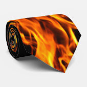 オレンジ色の炎のネクタイ ネクタイ (ロール)