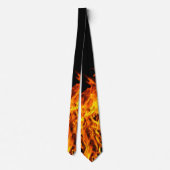 オレンジ色の炎のネクタイ ネクタイ (裏面)