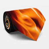 オレンジ色の炎のネクタイ ネクタイ (ロール)