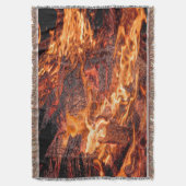 オレンジ色の炎 スローブランケット (正面縦)