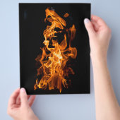 オレンジ色の炎 チラシ (手)