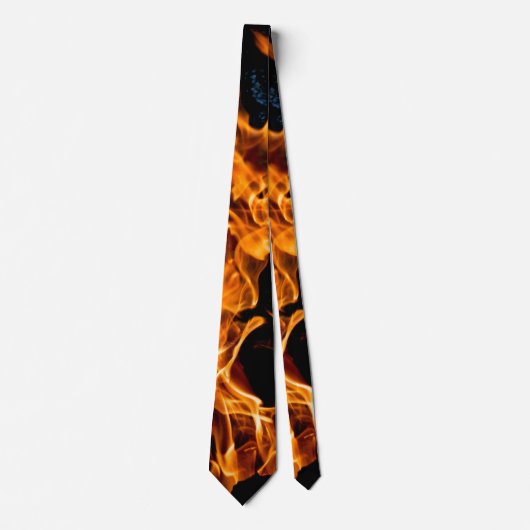 オレンジ色の炎 ネクタイ (正面)