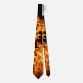 オレンジ色の炎 ネクタイ (正面)