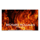 オレンジ色の炎 マグネット名刺 (正面)