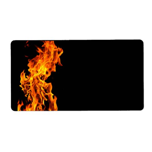 オレンジ色の炎 ラベル (正面)