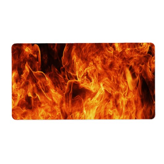 オレンジ色の炎 ラベル (正面)