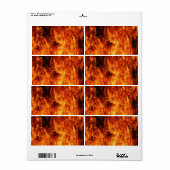オレンジ色の炎 ラベル (フルシート)