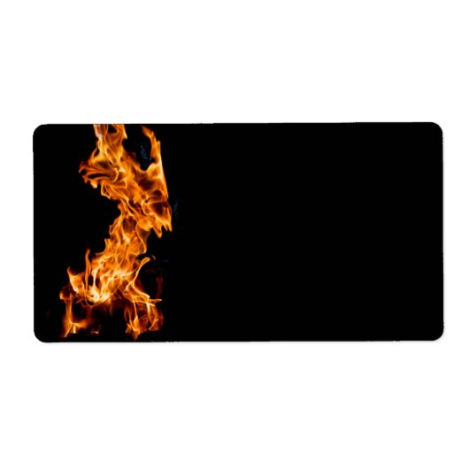 オレンジ色の炎 ラベル (正面)