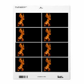 オレンジ色の炎 ラベル (フルシート)