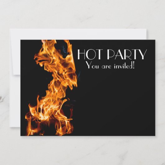 オレンジ色の炎 招待状 (正面)