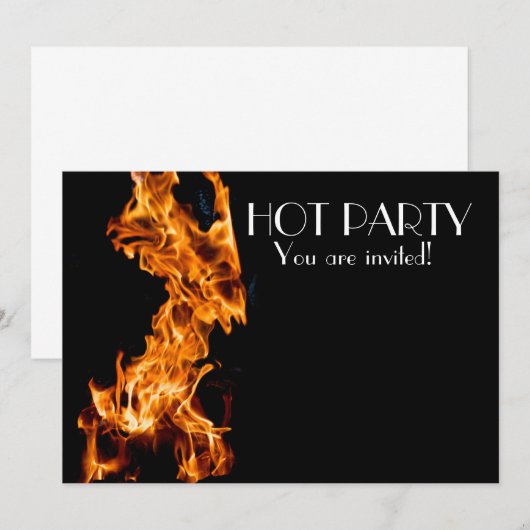 オレンジ色の炎 招待状 (正面/裏面)