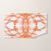 オレンジ色の煙の白い上の羽毛 バスタオルセット (ハンドタオル)