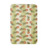 オレンジ色の熱帯性パイナップルフルーツパターン バスマット (正面縦)