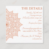 オレンジ色の燃えたような太陽の昇るマンダラ サマー フォール エンクロージャーカード (正面)