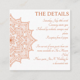 オレンジ色の燃えたような太陽の昇るマンダラ サマー フォール エンクロージャーカード