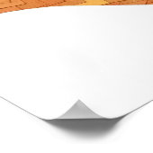 オレンジ色の燃えたハートドラゴンを白に塗る ポスター (角)