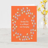 オレンジ色の爪先の折れカードを取得する カード (黄色い花)