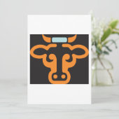 オレンジ色の牛の頭招待状 招待状 (スタンド正面)