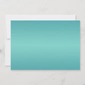 オレンジ色の牡丹オンターコイズウェディングアクト 招待状 (裏面)