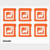 オレンジ色の狩りバック（クロスヘアカーソル） スクエアシール (シート)