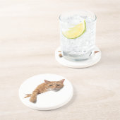 オレンジ色の猫が倒れる コースター (側面)