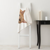 オレンジ色の猫が倒れる シェルパブランケット (インサイチュ)