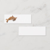 オレンジ色の猫が倒れる スキニー名刺 (正面/裏面)