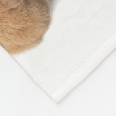 オレンジ色の猫が倒れる フリースブランケット (角)