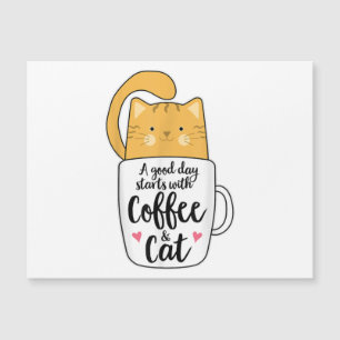 オレンジ色の猫が可愛い猫好きのためのコーヒーマグ
