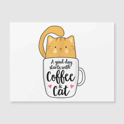 オレンジ色の猫が可愛い猫好きのためのコーヒーマグ (正面)