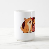 オレンジ色の猫が大好きな猫マニア コーヒーマグカップ (中央)