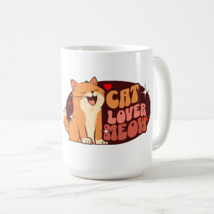 オレンジ色の猫が大好きな猫マニア コーヒーマグカップ