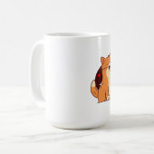 オレンジ色の猫が大好きな猫マニア コーヒーマグカップ (正面左)