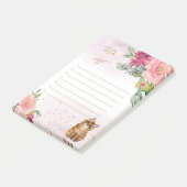 オレンジ色の猫と花の女の子To Do ポストイット (アングル)