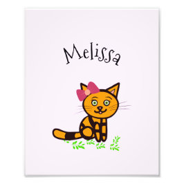オレンジ色の猫のポスター フォトプリント           