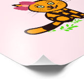 オレンジ色の猫のポスター フォトプリント            (角)