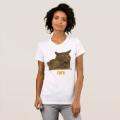 オレンジ色の猫の態度 FAFO Tシャツ (正面フル)