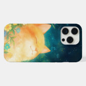 オレンジ色の猫の穏やかな昼寝 iPhoneケース (裏面横)