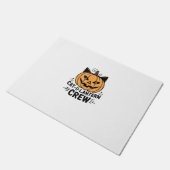オレンジ色の猫の衣装 – かわいいハロウィーンハロウィーンのカボチャのちょうちん ドアマット (アングル)