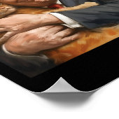 オレンジ色の猫を抱きしめているトランプ2024 ポスター (角)