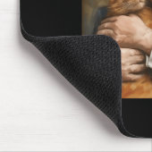 オレンジ色の猫を抱きしめているトランプ2024 マウスパッド (コーナー)